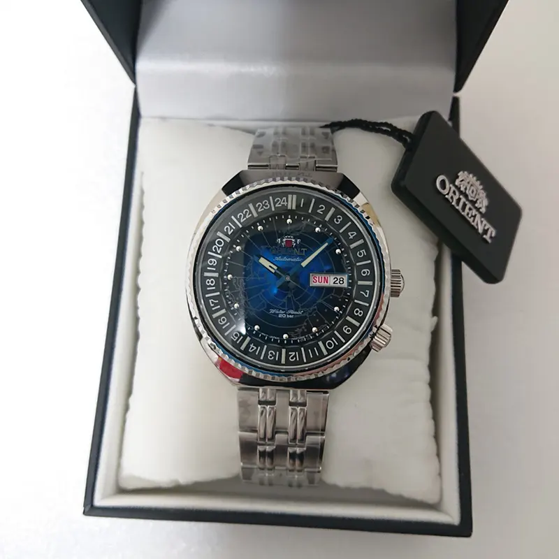 Orient Revival Map Diver's Blue Dial Men's Watch- RA-AA0E03L